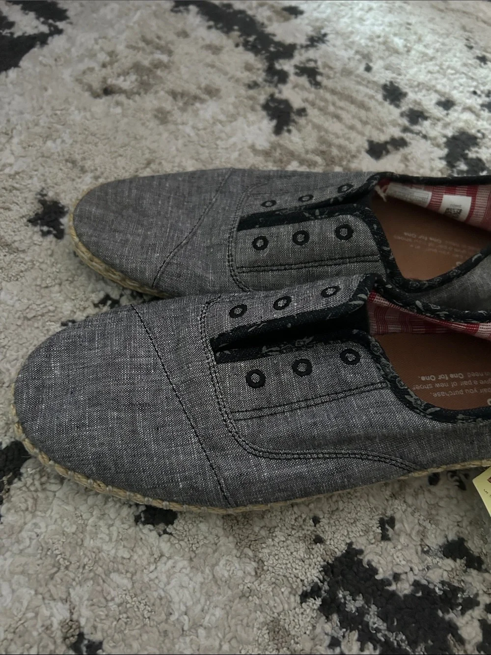 Toms Gray Canvas Slip-On Espadrilles